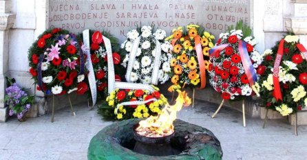 Dan pobjede nad fašizmom i Dan Evrope: Položeno cvijeće kod Vječne vatre