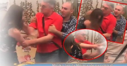 STRAŠNO, MILOJKO OPALIO ŠAMAR MILJANI UŽIVO U EMISIJI: Stiglo obezbjeđenje, trese se kao prut, vraćaju ga u život! 