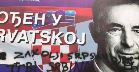 Srbija šokirana potezom osoba iz Hrvatske! STRAVIČNE PORUKE OSVANULE NA PLAKATU u Zagrebu