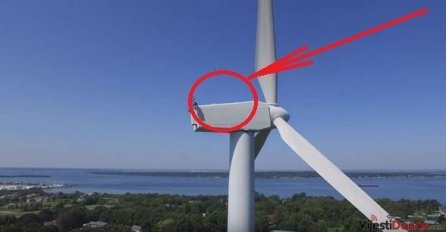 PODIGLI SU DRON U NEBO IZNAD 120 METARA VISOKE VJETRENJAČE: Kad su vidjeli šta je na njoj, SAMO ŠTO IM SRCE NIJE STALO (VIDEO)