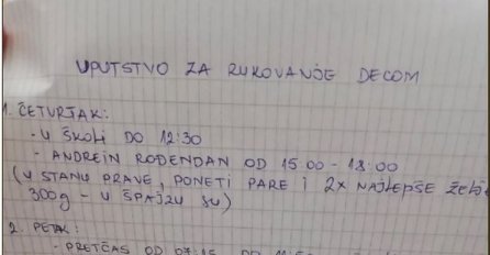 MAJKA IZ SRBIJE OSTAVILA SUPRUGU "UPUTSTVO ZA UPRAVLJANJE DJECOM": Zapalila je društvene mreže, HIT!