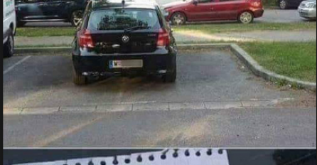 GASTARBAJTER SMJESTIO AUTO NA DVA PARKING MJESTA, kad se vratio zatekao je HIT PORUKU: "Rođo, je l' ti..." (FOTO)