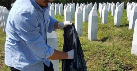 Sarajevski studenti očistili prostor oko Memorijalnog centra u Potočarima