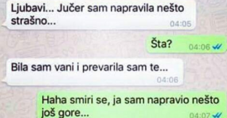 CHAT: Priznala mu je da ga je prevarila, ali njegov odgovor ju je kaznio do kraja!
