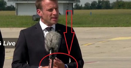OVAJ DETALJ JE SVE U SRBIJI ZABRINUO, MACRON JE DOŠAO SA SKRIVENOM PORUKOM! Nosio ju je oko ruke i NIKO ne zna šta znači