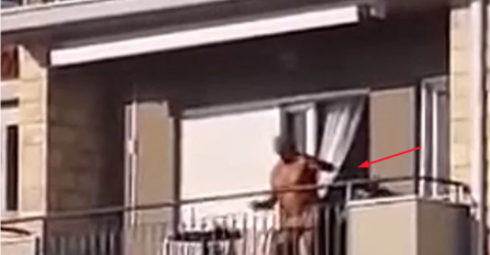SNIMAK DEDE NA BALKONU DO SUZA NASMIJAO HRVATE: Pogledajte šta je uradio, oplakat ćete (VIDEO)