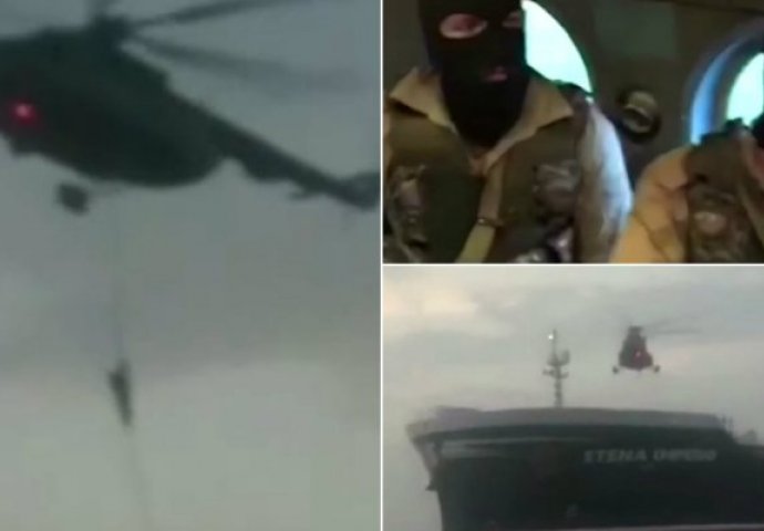 IRAN OBJAVIO SNIMAK ZAUZIMANJA TANKERA: Marinci s fantomkama upali s helikoptera i izazvali mega krizu