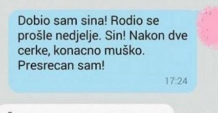 SAV SRETAN JE JAVIO PRIJATELJU DA JE DOBIO SINA: Nakon ovog pitanja, uslijedio je još luđi odgovor! (FOTO)