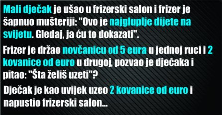 REKAO MU JE DA JE NAJGLUPLJE DIJETE NA SVIJETU: Ali niko nije očekivao da će dječak reći ovo, ČOVJEK JE ZANIJEMIO...