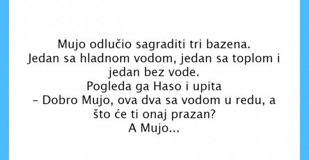 VIC: Mujo odlučio sagraditi tri bazena