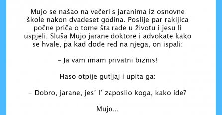 VIC DANA: Mujo se našao na večeri s jaranima iz osnovne škole