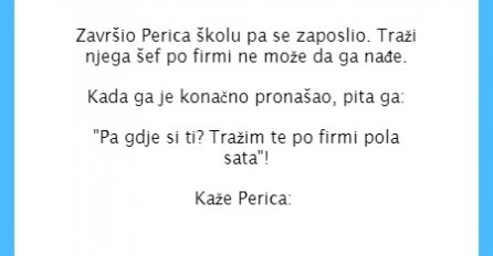 VIC: Zaposlio se Perica