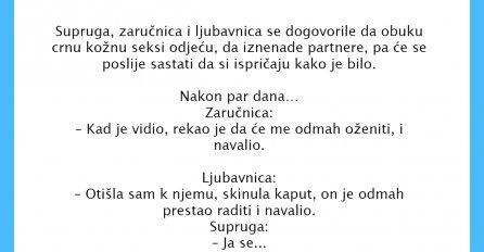 VIC : Supruga, zaručnica i ljubavnica se dogovorile da obuku crnu kožnu odjeću