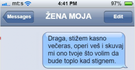 Bacila mu seen a ONDA JOJ JE NAPISAO OVO i NIJE MOGLA DA MU NE ODGOVORI!