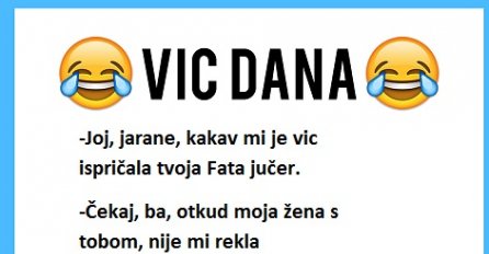 KAD FATA ISPRIČA VIC: Pokušao se izvući, ali kraj ga je dotukao, BOLJE DA SELI IZ DRŽAVE!