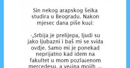VIC DANA: Sin arapskog šeika studira u Beogradu