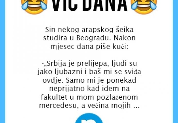 VIC DANA: Sin arapskog šeika studira u Beogradu