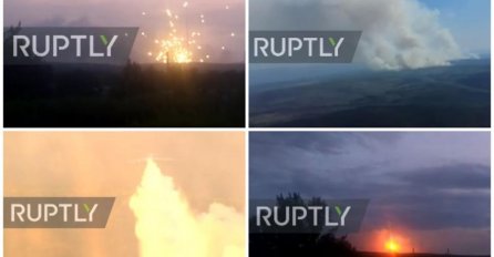 DRAMATIČNA SITUACIJA: Šumski požari  bjesne već nekoliko dana, a sada odjekuju i eksplozije u skladištu munucije! Vatrogasci još uvijek ne mogu da priđu mjestu nesreće! (VIDEO)