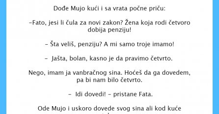 VIC DANA: Dođe Mujo kući i sa vrata počne priču