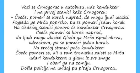 VIC DANA: Vozi se Crnogorac u autobusu