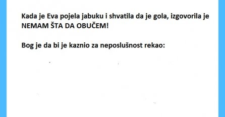 VIC DANA: Kako je Bog kaznio Evu i druge žene?