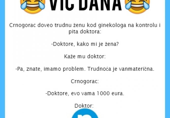 VIC DANA: Crnogorac i ginekolog