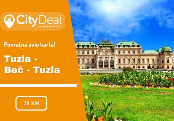 Povratna avio karta Tuzla - Beč - Tuzla sa uključenim taksama uz CityDeal!