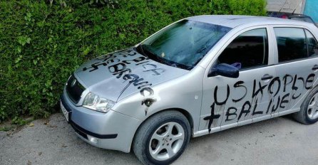 Nakon ispisivanja grafita na vlastitom automobilu, Pokvić pušten na slobodu