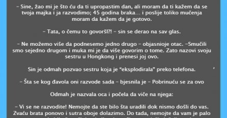 PRIČA: Stariji čovjek je nazvao svog sina u Njujork...