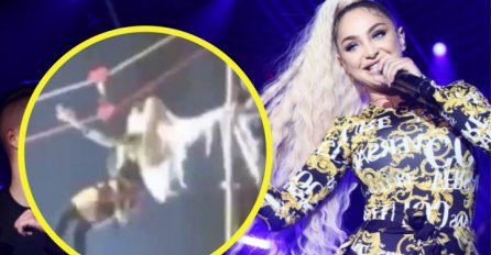 MAYA BEROVIĆ UMALO OSTALA BEZ KOSE: Sajla je snažno povukla, zaglavila se u sred pjesme!  (VIDEO)