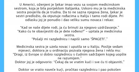 VIC DANA: U Americi, oženjeni je ljekar imao vezu sa svojom medicinskom sestrom