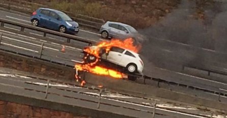 STRAVIČAN UDES, AUTOMOBIL SLETIO S PUTA I ZAPALIO SE: Sve službe na terenu, pristižu informacije o POVRIJEĐENIMA