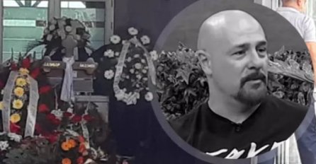 SUZE I JECAJI ODVANJAJU GROBLJEM, UDOVICA NEPOMIČNO STOJI PORED SANDUKA: Podoica i prijatelji prate Grua na vječni počinak! (FOTO)