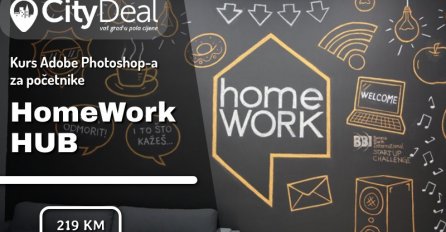 NOVO! Kurs Adobe Photoshop-a za početnike u HomeWork HUB-u za SAMO 219 KM!