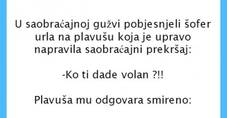 VIC: Plavuša za volanom