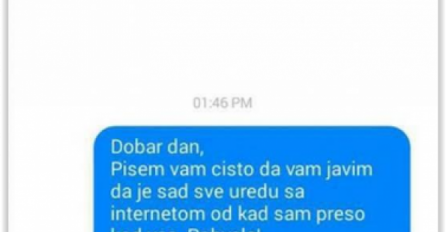 CHAT DANA: Isfrustrirani korisnik poslao poruku telekom operateru I NASMIJAO REGION