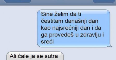 CHAT DANA: OTAC MU UPUTIO NAJISKRENIJU ČESTITKU … “Sine, sretan ti današnji dan …”