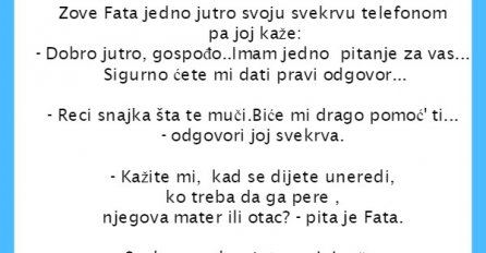 VIC: Fata traži savjet od svekrve
