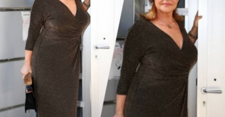 NE PRILIČI NJENIM GODINAMA! Bekuta  jedva ugurala SVOJE OBLINE u USKU, KOŽNU KOMBINACIJU! Ovaj detalj NIKO NIJE PRIMIJETIO!