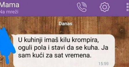 CHAT DANA: Mama mu rekla da skuha krompir, on 'umijećem' nasmijao internet