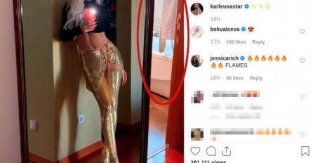 JELENA KARLEUŠA OBJAVILA PROVOKATIVNI SNIMAK IZ STANA, ALI JE ZABORAVILA NA OVAJ DETALJ U KUPATILU: Vidite li šta viri? Blam kakav se ne pamti! (FOTO)