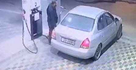 NIJE ZNAO ŠTA GA ČEKA: Natočio je gorivo i pobjegao BEZ PLAĆANJA! Odjednom se čuo BUM, na sve strane STAKLO!