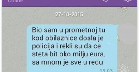 CHATA DANA: Kad javiš ocu da si slupao auto, a onda ti on pošalje ovakvu poruku