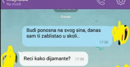 CHAT DANA: Sin se pohvalio majci da je ZABLISTAO U ŠKOLI, ali nakon što je čula KAKO  DOBIO JE BATINE!