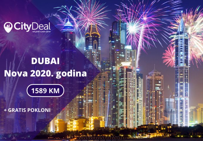 SPECIJALNA PONUDA SAMO NA CITY DEAL-u: dočekajte Novu godinu 2020. na + 25 stepeni u Dubai-u uz Relax Tours! 