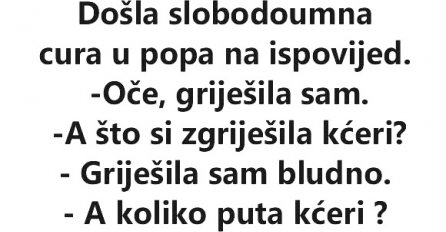 VIC DANA: SLOBODOUMNA CURA NA ISPOVIJEDI