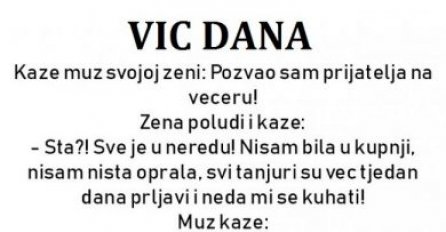 VIC DANA: Kaže muž svojoj ženi