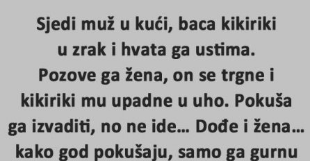 VIC: Sjedi muž u kući, baca kikiriki u zrak i hvata ga ustima
