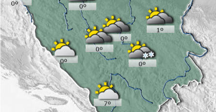 Sutra u Bosni i Hercegovini oblačno, u ovim dijelovima zemlje moguć snijeg