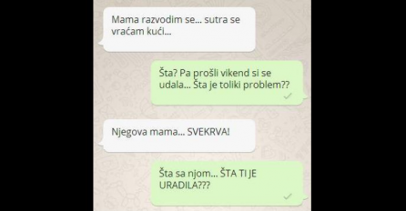 KĆERKA MI SE PROŠLI VIKEND UDALA, A DANAS MI JAVILA DA SE ŽELI RAZVESTI: Sve zbog svekrve, pogledajte šta joj je uradila!